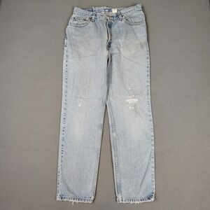 Vintage 90s Levis 512 Jeans Women 13 (Fits 8/9) Blue Straight Leg Grunge Biker